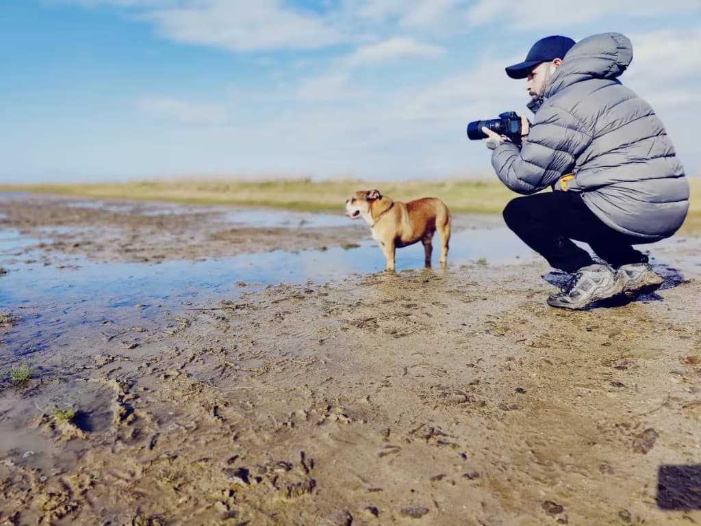 Damian Roche, founder of Churchtown Media, at RSPB Marshside