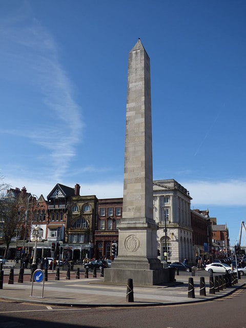 Southport war memorial — the Grade II* listed monument in King's Gardens, focal point of the Armed Forces Festival