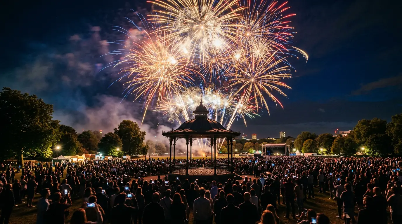 British Musical Fireworks Championship at Victoria Park Southport — spectacular night display